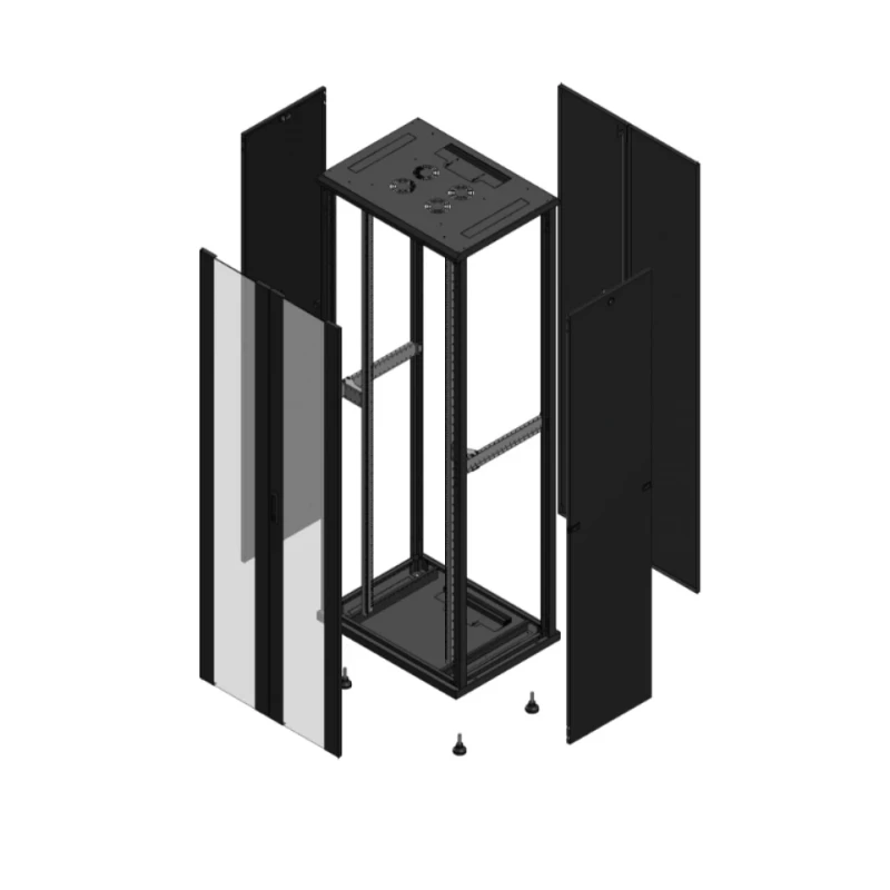 Gigamedia Vloer patchkast AV dubbel VER AR dubbel TOL 19" 47HE 800x600mm Zwart GGM 704786PVDPTD