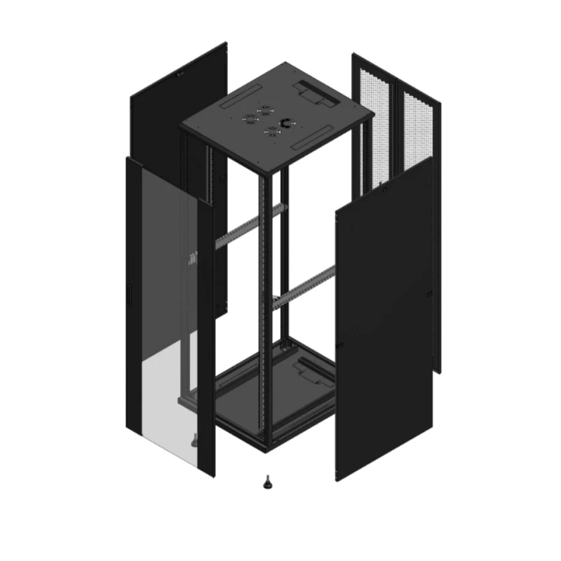 Gigamedia Vloer patchkast AV enkel VER AR dubbel PER 19" 47HE 800x1000mm Zwart GGM 7047810PVSPPD