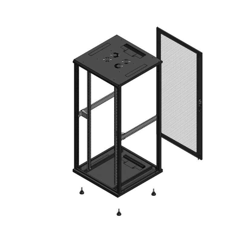 Gigamedia Vloer patchkast SP AR enkel PER EX 19" 36HE 800x800mm Zwart GGM 703688SPPPSEX