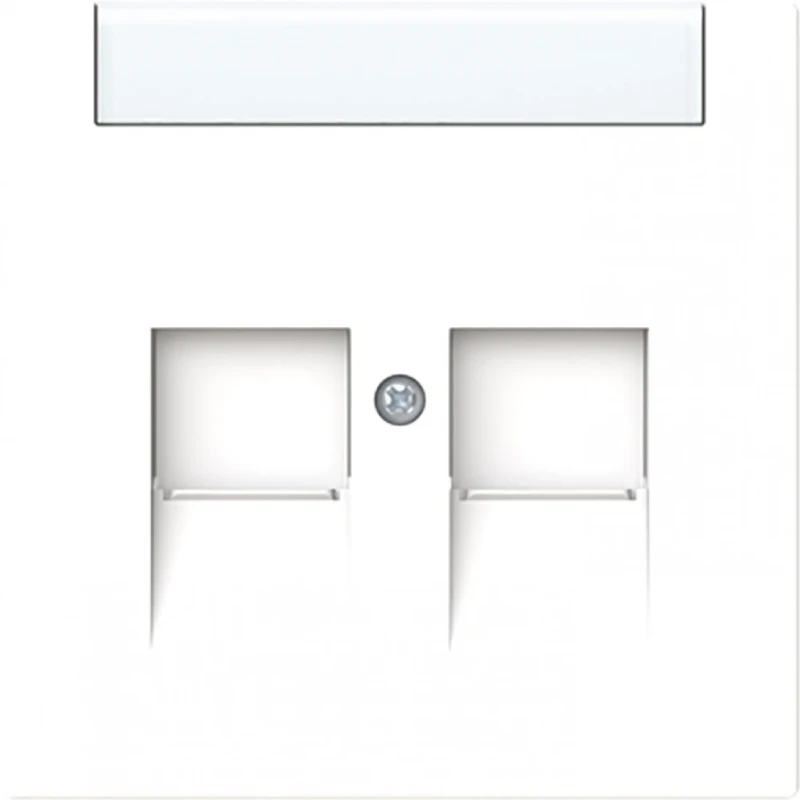 ABB Busch-Jaeger Art linear Centraalplaat schuifjes Bedieningselement 2 connectoren Met label wit 2CKA001710A4236