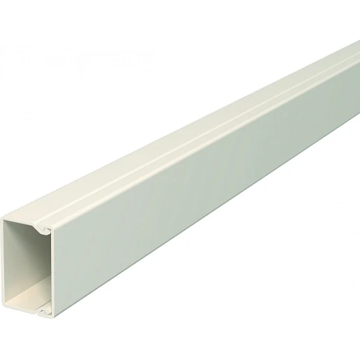 OBO WDK wandkanaal / plafondkanaal 2000x40x40mm PVC Bodemperforatie met deksel wit RAL 9001 6025412