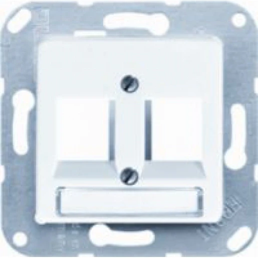 Jung Afdekking UMA-Cat6A Radiall Panduit Modular-Jack 2 connectoren Met label wit 169-2NWEWW