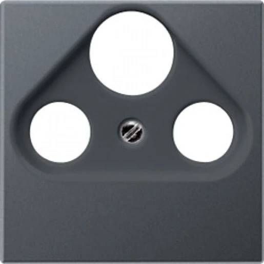 Jung A range centraalplaat- (onderdeel) afdekking a500 Satelliet 1 connector Zonder label antraciet A561BFPLSATANM