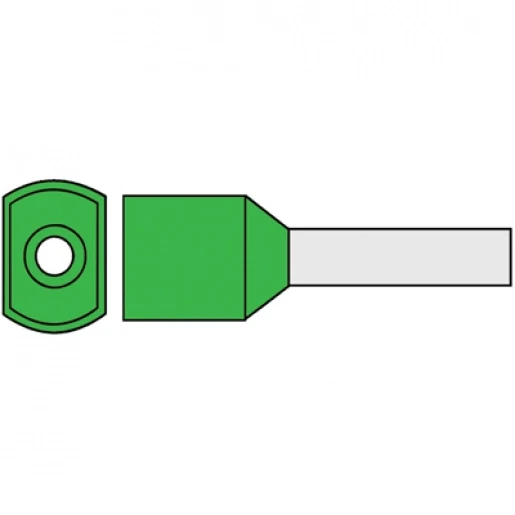 Klemko adereindhuls 16mm² 16mm Geïsoleerd Groen
