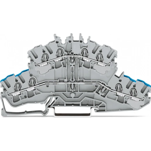 Wago Serie 2002 Verbindingsrijgklem 0,75-4mm² eendr. 0,25-2,5mm² meerdr. Grijs