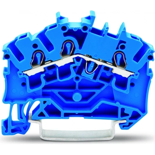 Wago Serie 2002 Verbindingsrijgklem 0,75-4mm² eendr. 0,25-2,5mm² meerdr. Blauw