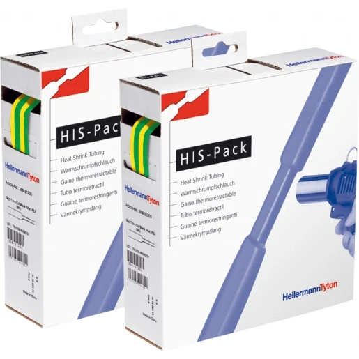 Hellermann Tyton KRIMPKOUS 2:1 DISPENSERBOX 6,4/3,2 GROEN/GEEL
