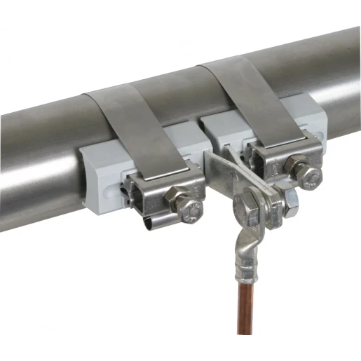 Dehn Pipe clamp f.hazardous areas d 27-89mm w.terminal screw m10 cu/gal s