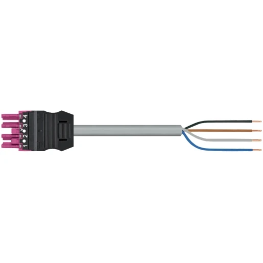 Wago SERIE 771 Patchkabel gebouwinstallatie 4p Contrastekker (female) Vrij kabeluiteinde 4000mm
