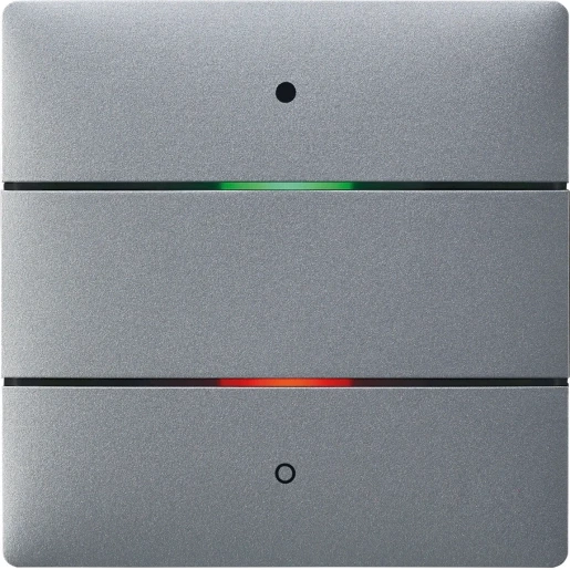 Theben LuxorLiving Tastsensor met geïntegreerde 2-voudig zilver met tekstv inbouw IP20 RAL 9006 4802412