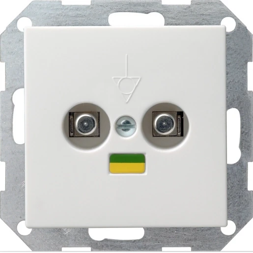 Gira System 55 Potentiaalvereffeningscontactdoos inbouw Mat wit 040527