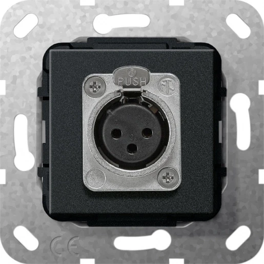 Gira Non-Design centraalplaat bus d-serie XLR Basiselement met centrale afdekplaat Zonder label 566710