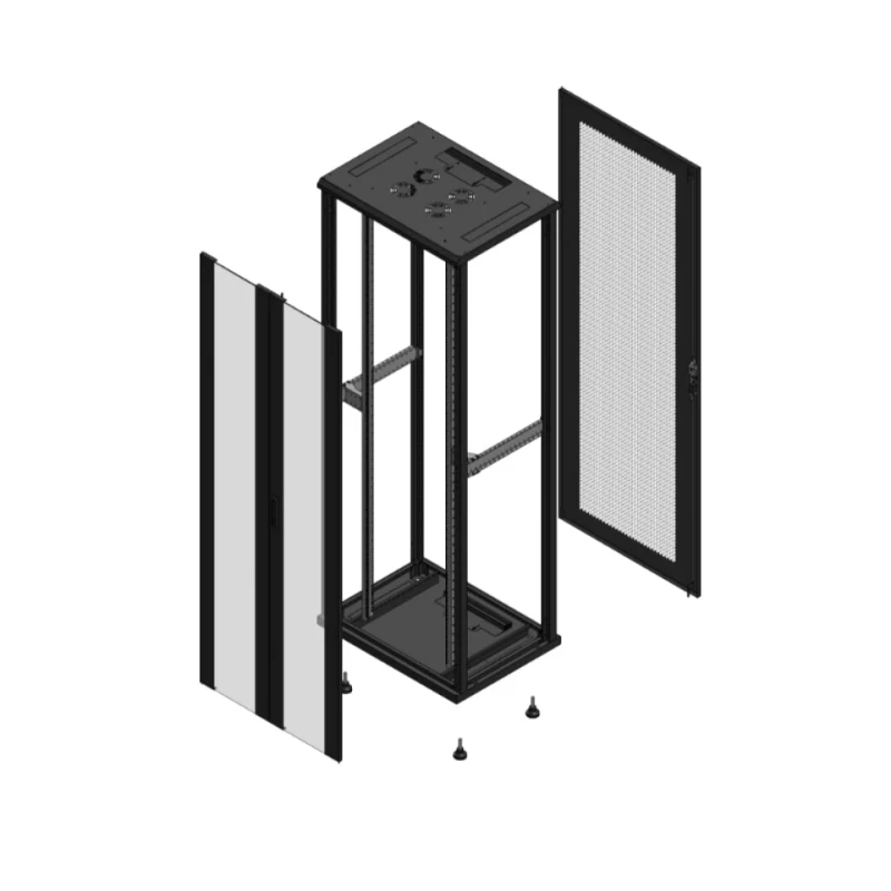 Gigamedia Vloer patchkast AV dubbel VER AR enkel PER EX 19" 47HE 800x600mm Zwart GGM 704786PVDPPSEX