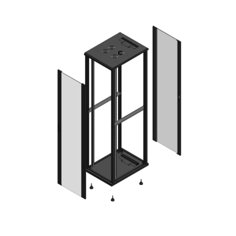 Gigamedia Vloer patchkast AV enkel VER AR enkel VER EX 19" 47HE 600x800mm Zwart GGM 704768PVSPVSEX