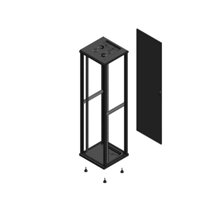 Gigamedia Vloer patchkast SP AR enkel TOL EX 19" 47HE 600x600mm Zwart GGM 704766SPPTSEX