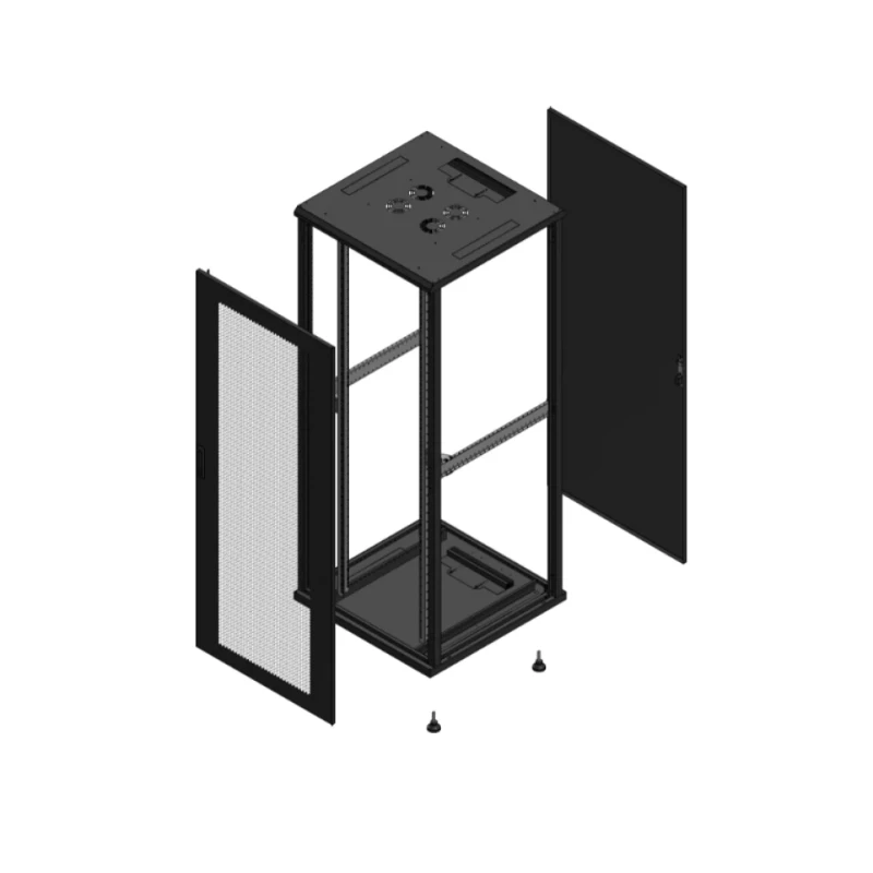 Gigamedia Vloer patchkast AV enkel PER AR enkel TOL EX 19" 42HE 800x800mm Zwart GGM 704288PPSPTSEX