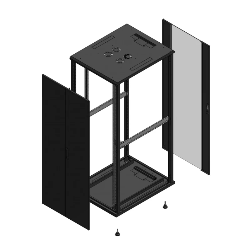 Gigamedia Vloer patchkast AV dubbel TOL AR enkel VER EX 19" 42HE 800x1000mm Zwart GGM 7042810PTDPVSEX