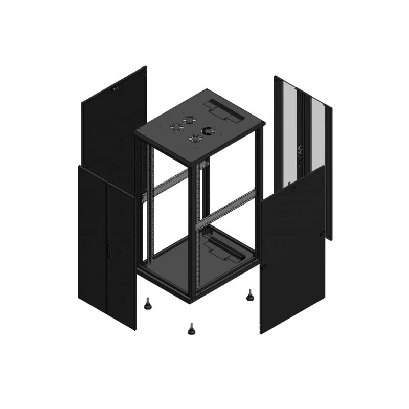 Gigamedia Vloer patchkast AV dubbel TOL AR dubbel VER 19" 26HE 600x800mm Zwart GGM 702668PTDPVD