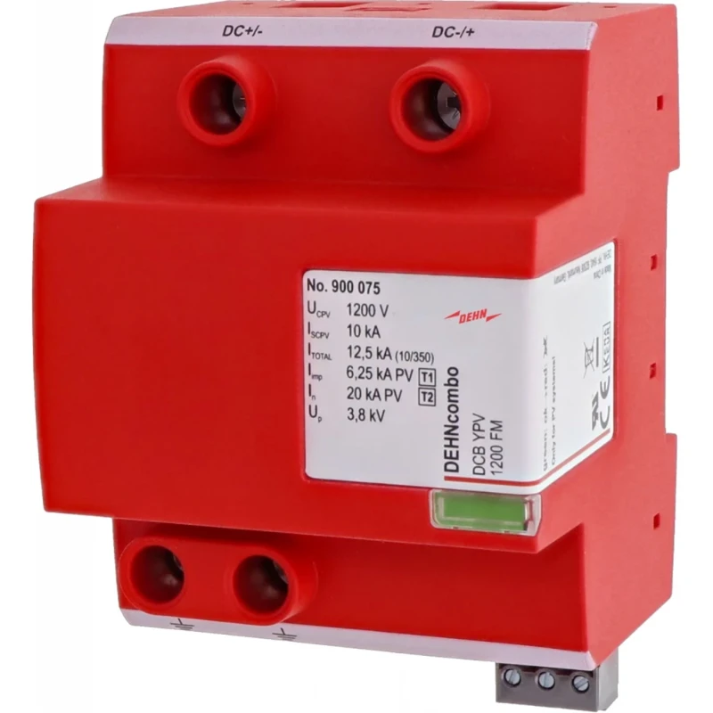 Dehn DEHNcombo YPV FM combined arrester for PV systems up to 1200 V DC