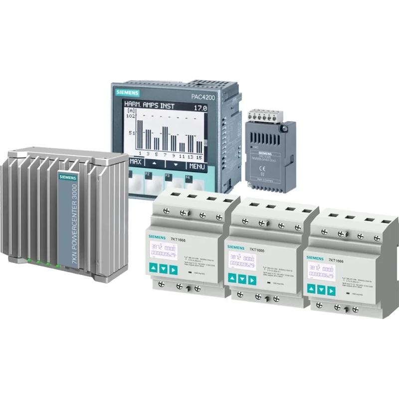 Siemens Startpakket POC3000: 15 energiemeters ModbusRTU met PAC4200 als gateway. Incl. 15x 7KT1666-0EE01-0EE0 1x 7KM4212-0BA00-3AA0 1x 7KM9300-0AM00-0