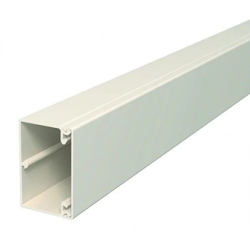 OBO WDK wandkanaal / plafondkanaal 2000x60x40mm PVC Bodemperforatie met deksel wit RAL 9001 6020887