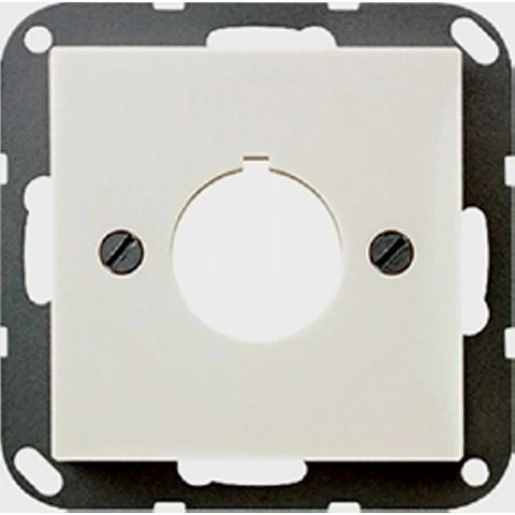 Jung AS range centraalplaat voor apparaten 22,5mm diameter a(s)500 Basiselement met centrale afdekplaat 1 connector Zonder label wit A564