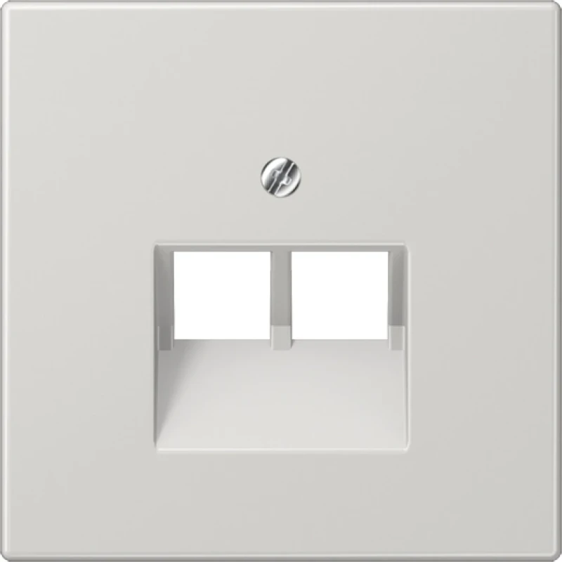 Jung LS range centraalplaat ls990 UAE/IAE 2 connectoren Zonder label grijs LS969-2UALG