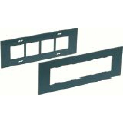 Legrand Van Geel inbouwraam 4x45 opvoerzuil 6h met afdekraam 4x239mm rastermaat 45 grijs 8452447