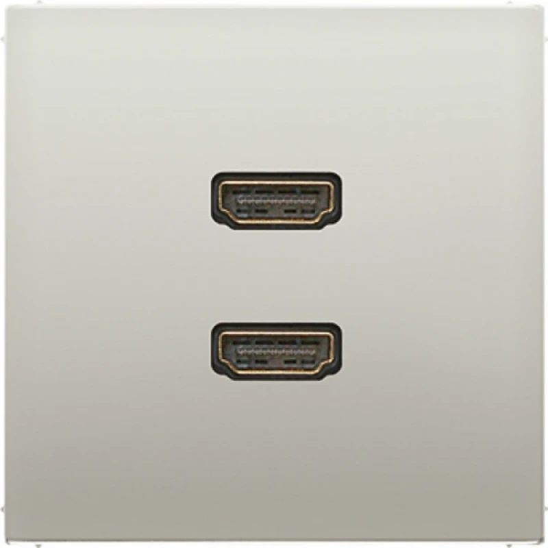 Jung LS range afdekking edelstaal 2x hdmi MAES1133