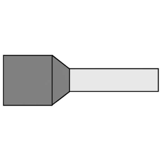Klemko adereindhuls 0,14mm² 8mm Geïsoleerd Grijs