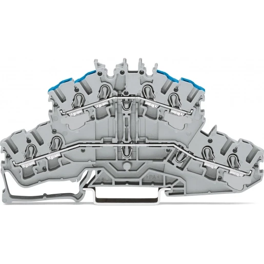Wago Serie 2002 Verbindingsrijgklem 0,75-4mm² eendr. 0,25-2,5mm² meerdr. Grijs
