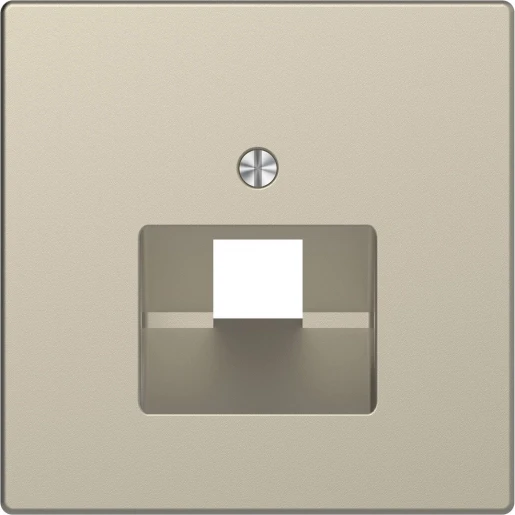 Merten Systeem M Centraalplaat RJ45 Modular-Jack Basiselement met centrale afdekplaat 1 connector Zonder label beige MTN4521-6033