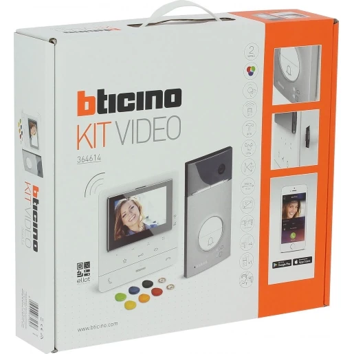 Bticino Classe 100 Audiokit Linea 3000 1 drukknop 1 binnenpost grijs BT364614