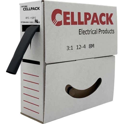 Cellpack KRIMPKOUS/AFROLBOX DUNW.KRIMPVERH.3:1 SB/12-4/ZWART/8M
