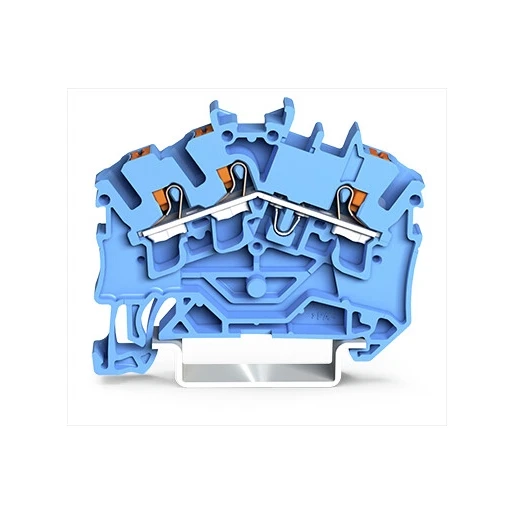 Wago SERIE 2202 Verbindingsrijgklem 0,75-4mm² eendr. 0,25-2,5mm² meerdr. Blauw