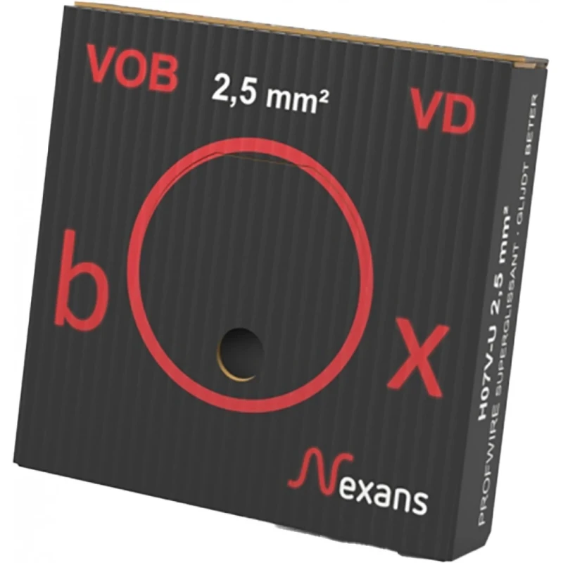 Nexans H07V-U Eca Installatiedraad 2.5mm² zwart 100M 10564792