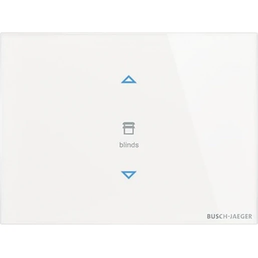 ABB Busch-Jaeger I-bus KNX Glas aanraaksensor KNX 2-voudig wit met tekstv IP20 2CKA006300A1615
