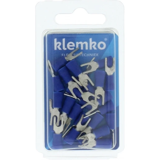 Klemko Blister verpakte Geïsoleerde Vorkkabelschoen M3,5 voor 1,5-2,5mm2
