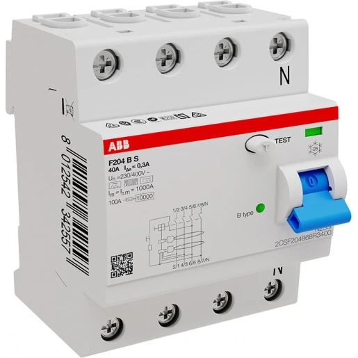 ABB System pro M compact Aardlekschakelaar 4p 40A A type B 2CSF204868R3400