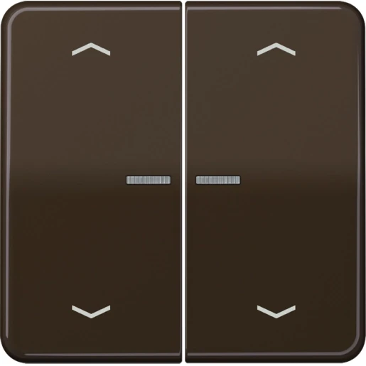 Jung CD range HOME stuurafdekking pijl 2-voudig Glanzend bruin RAL 8022 BTCD17102PBR