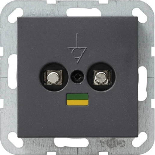 Gira System 55 Potentiaalvereffeningscontactdoos inbouw antraciet 040528