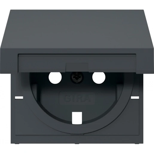 Gira System 55 wandcontactdoos ra kd antraciet 492228