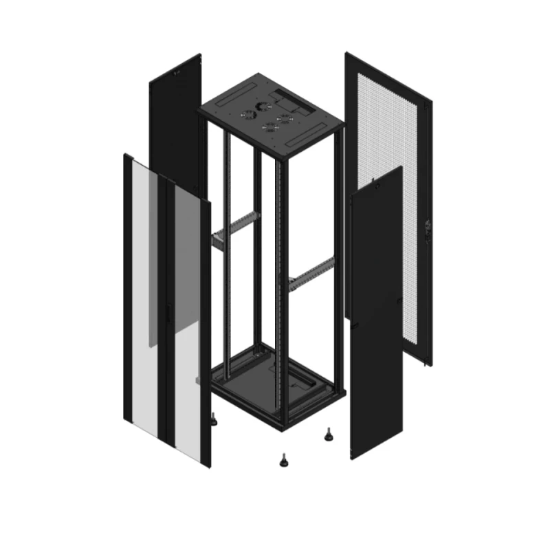 Gigamedia Vloer patchkast AV dubbel VER AR enkel PER 19" 47HE 800x600mm Zwart GGM 704786PVDPPS