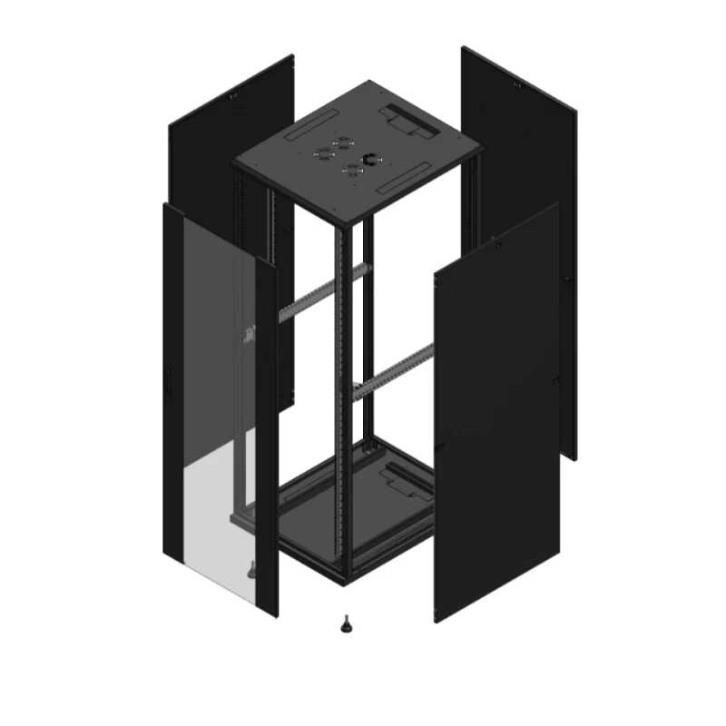 Gigamedia Vloer patchkast AV enkel VER PAR 19" 47HE 800x1000mm Zwart GGM 7047810PVSPAR