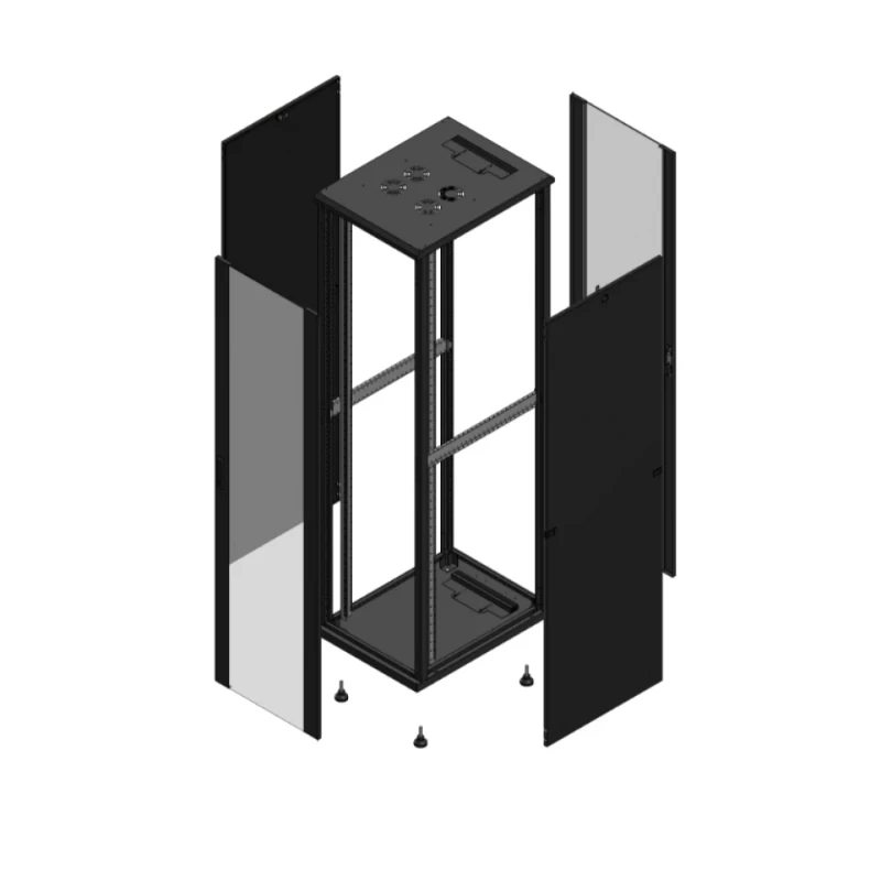 Gigamedia Vloer patchkast AV enkel VER AR enkel VER 19" 47HE 600x800mm Zwart GGM 704768PVSPVS
