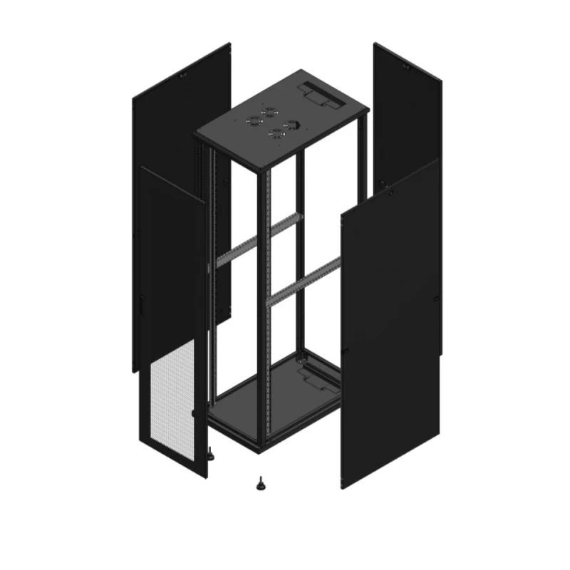 Gigamedia Vloer patchkast AV enkel PER PAR 19" 47HE 600x1000mm Zwart GGM 7047610PPSPAR