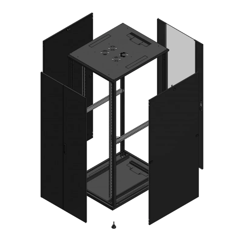 Gigamedia Vloer patchkast AV dubbel TOL AR enkel VER 19" 42HE 800x1000mm Zwart GGM 7042810PTDPVS