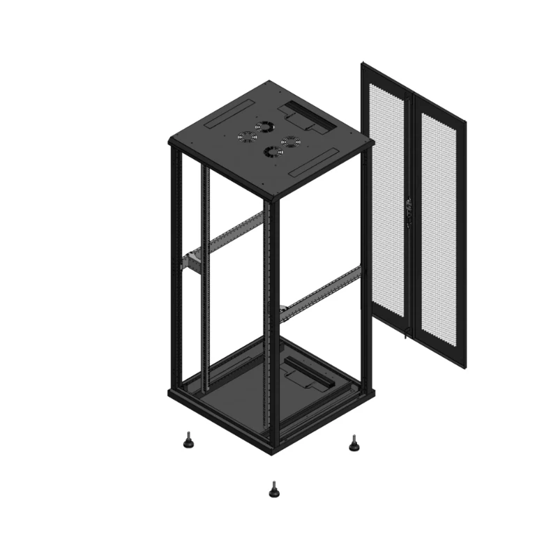 Gigamedia Vloer patchkast SP AR dubbel PER EX 19" 36HE 800x800mm Zwart GGM 703688SPPPDEX