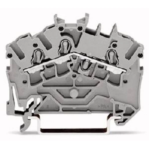 Wago Serie 2002 Verbindingsrijgklem 0,75-4mm² eendr. 0,25-2,5mm² meerdr. Grijs