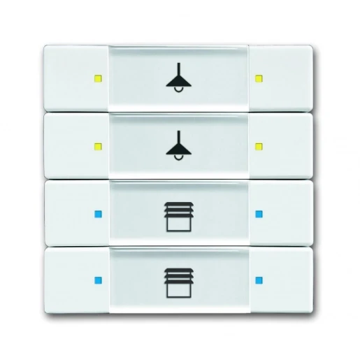 ABB Busch-Jaeger KNX, Future, Solo, Axcent, Carat Tastsensor multifunctioneel KNX 8-voudig wit met tekstv IP20 RAL 9016 2CKA006117A0212